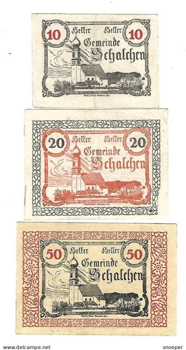 **notgeld   Austria  Schalchen Serie Compleet    952  Cat Val 3 Euro - Austria