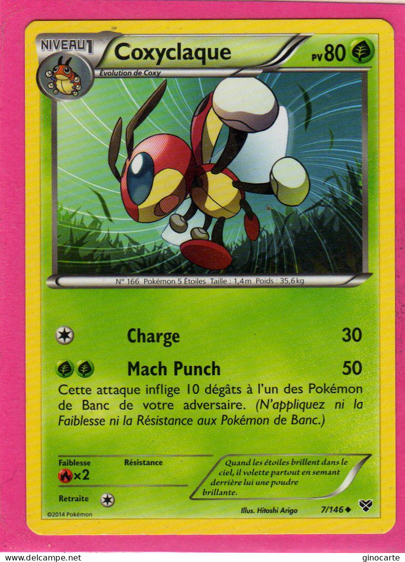 Carte Pokemon Francaise 2014 Xy Xy 7/146 Coxyclaque 80pv Neuve - XY