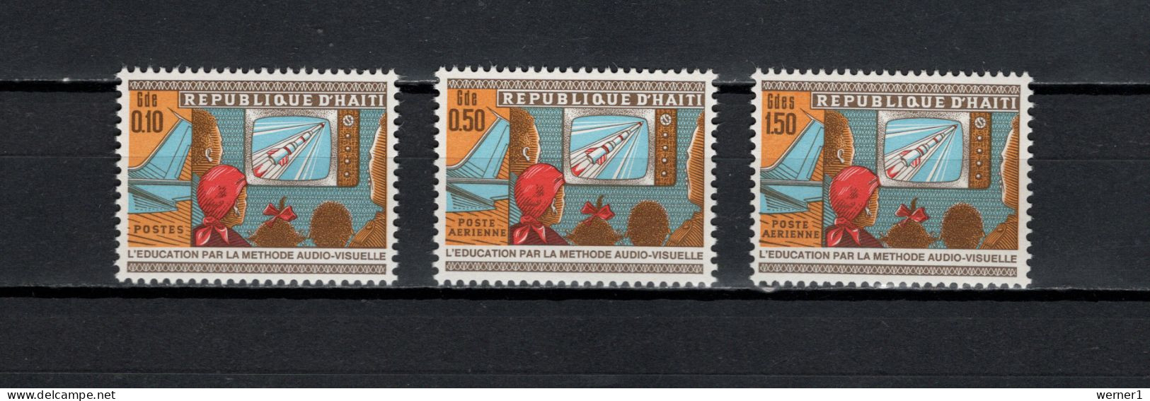 Haiti 1968 Space Education 3 Stamps MNH - North  America