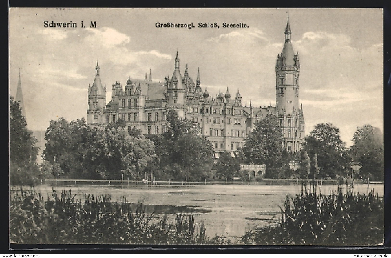 AK Schwerin I. M., Grossherzogliches Schloss, Seeseite  - Schwerin