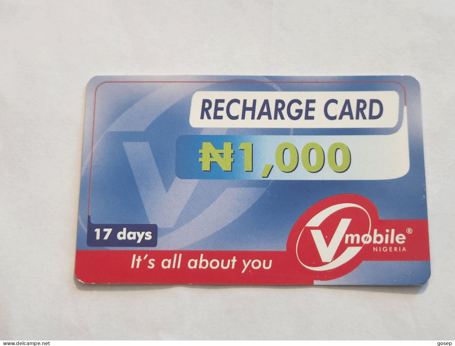 NIGERIA-(NG-VMO-REF-0002)-V-mobile-(3812-2521-0479-1104)-(19)-(1000 Naria Nigri)-used Card - Nigeria