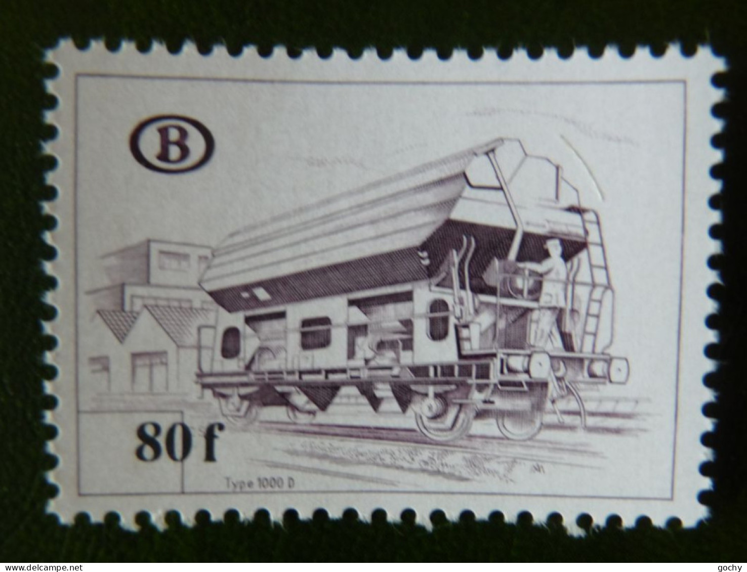 BELGIUM :   1980 - CHEMINS DE FER - CF   449 ** Curiosité 80F Hors Cartouche RARE - Mint