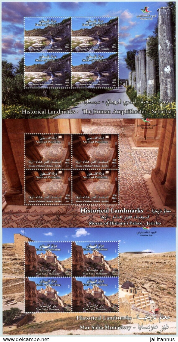 Palestine - 2023 HISTORICAL LANDMARKS  Blocks MNH - Palestina