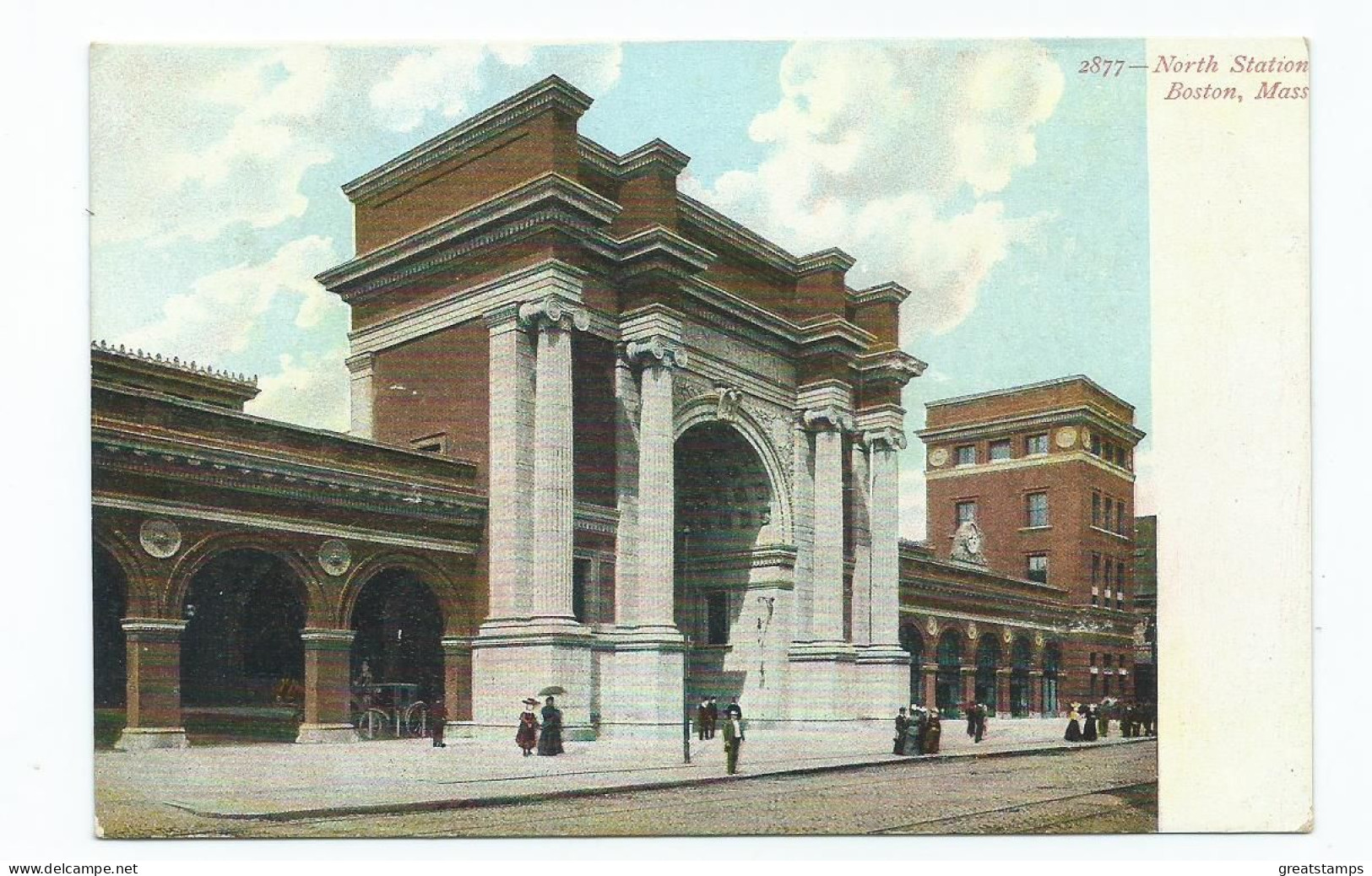 Transport  Postcard North Station Boston Mass. Usa Unused - Stations Without Trains