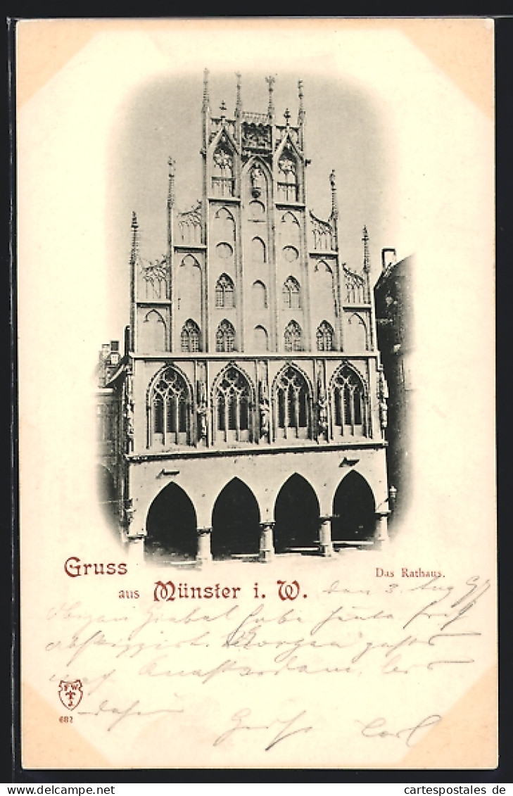 AK Münster I. W., Rathaus  - Muenster