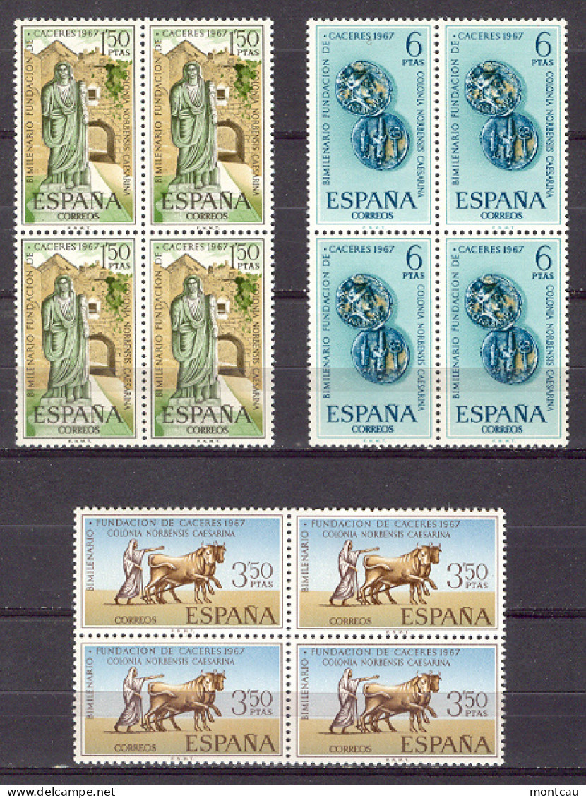 Spain 1967 - Caceres Ed 1827-29  (**) Bloque - Unused Stamps
