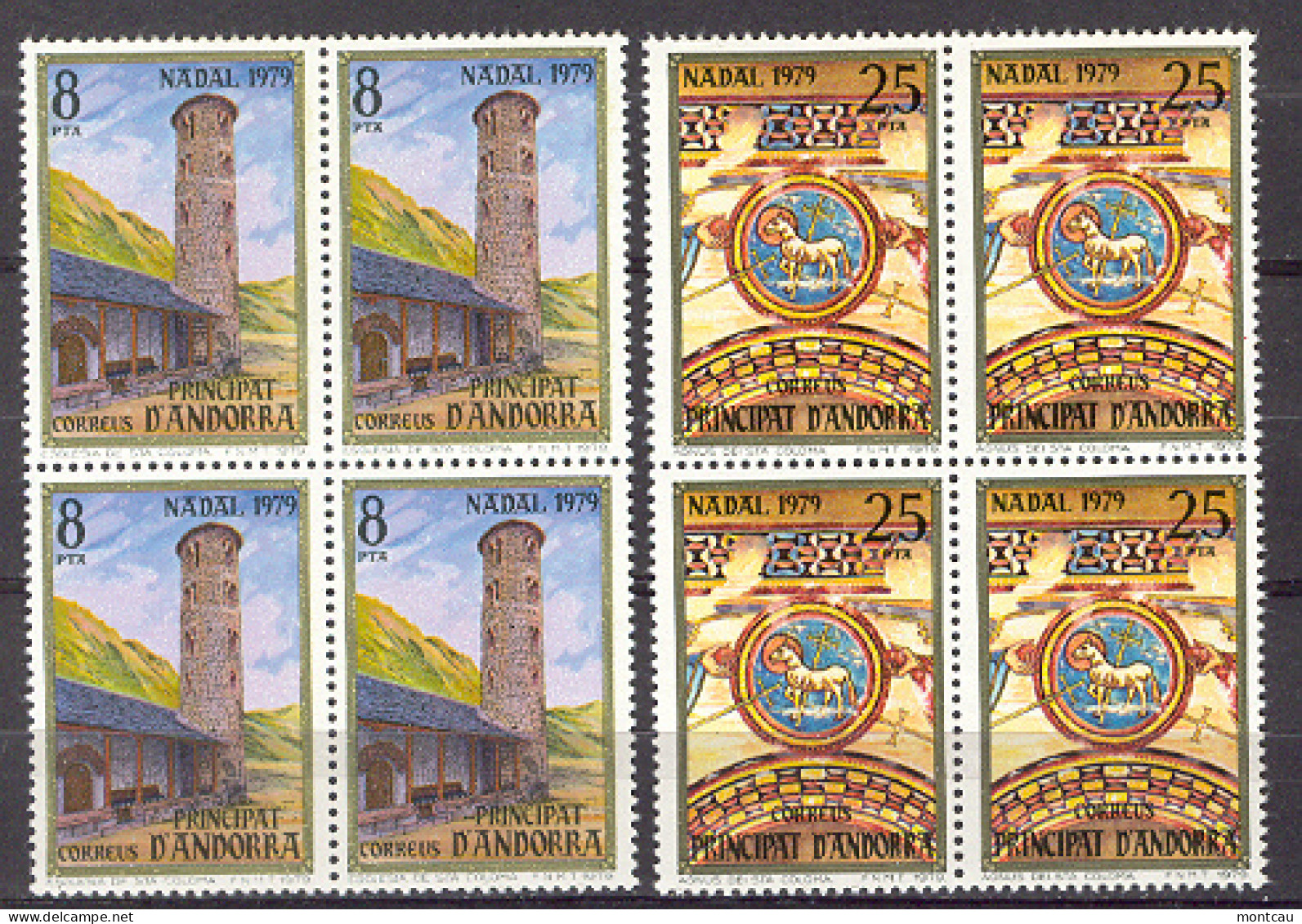 Andorra - 1979, Navidad E=128-29 S=114-15 (**) Bl - Weihnachten