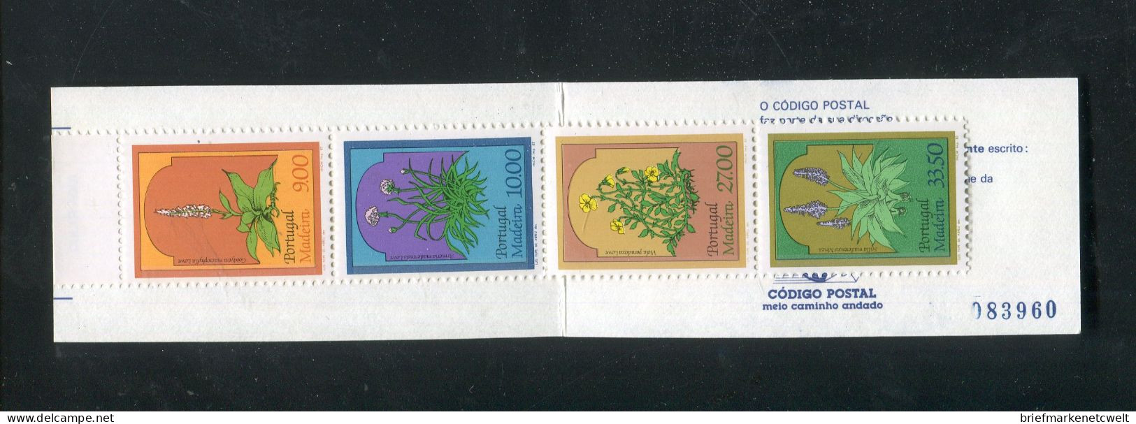 "PORTUGAL-MADEIRA" 1982, Markenheftchen Mi. MH 2 "Blumen" ** (B1095) - Madeira