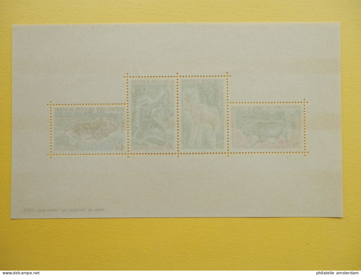 Ivory Coast 1963, FAUNA / AFRICAN WILDLIFE: Mi 251-54, Bl. 2, ** - Gibier