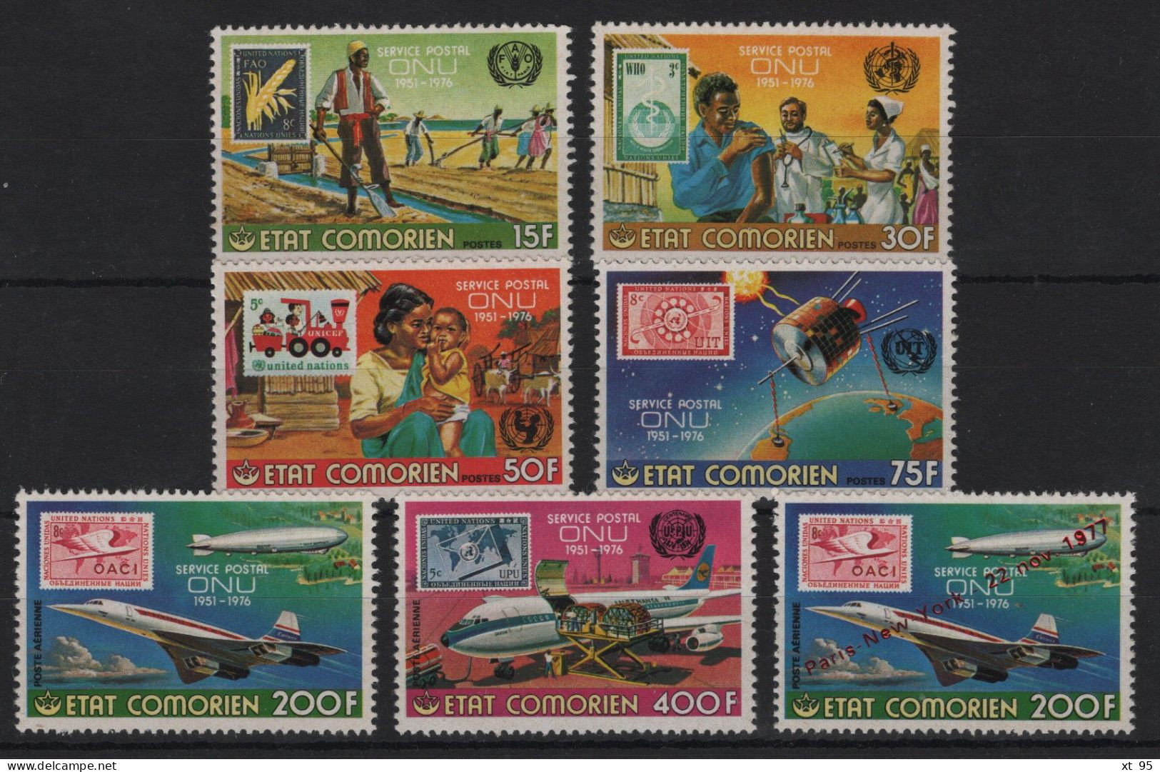 Comores - N°158 à 161 + PA 110/111 + 136 - ** Neufs Sans Charniere - Cote 15€ - Comores (1975-...)