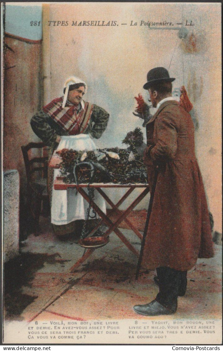 La Poissonnière, Types Marseillais, C.1910 - Lévy CPA LL281 - Old Professions