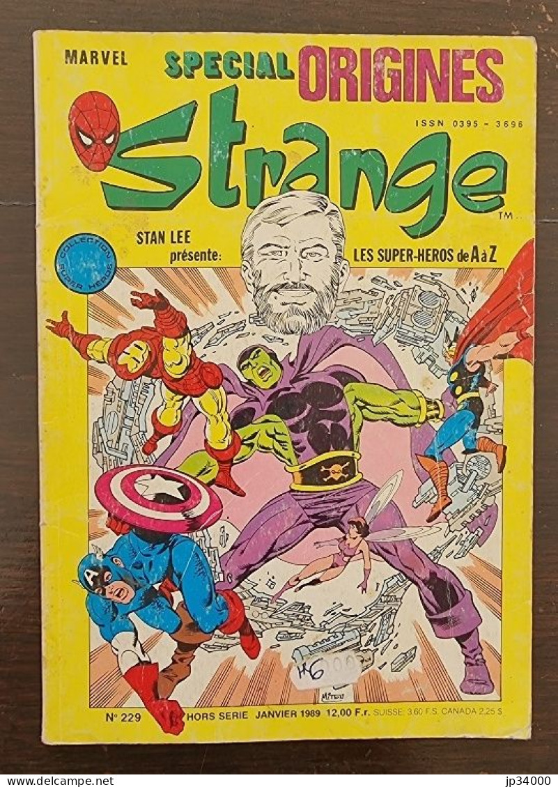 Strange Spécial Origines N°229 H.S. "LUG" Fantastiques, Les Vengeurs, Marvel - Strange