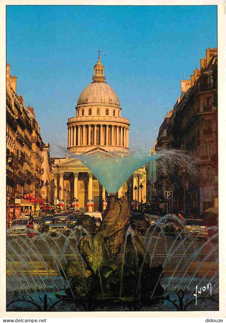 75 - Paris - Le Panthéon - Rue Soufflot - Fontaine - Automobiles - CPM - Voir Scans Recto-Verso - Panthéon