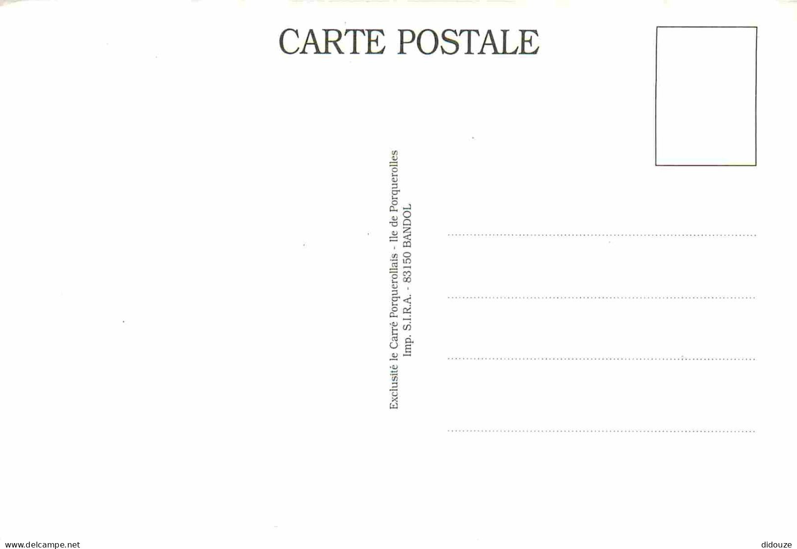 Reproduction CPA - 83 Ile De Porquerolles - Avenue De La Place D'Armes - CPM - Carte Neuve - Voir Scans Recto-Verso - Porquerolles