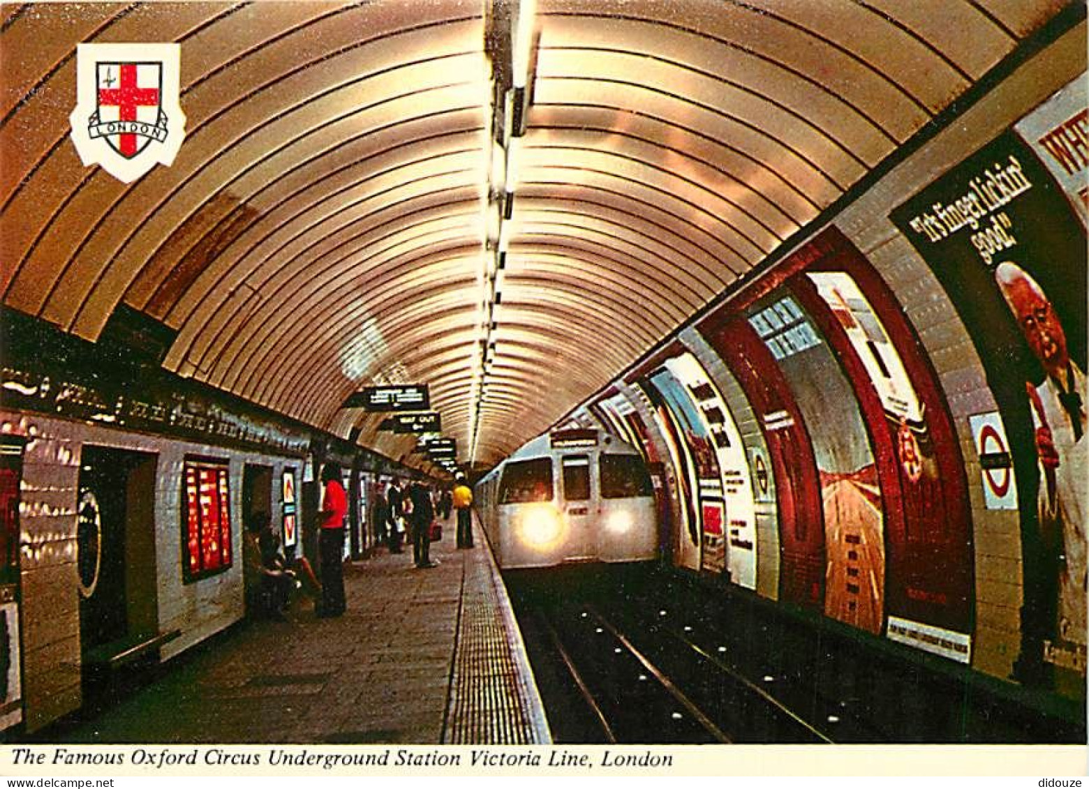 Trains - Métro - Royaume-Uni - United Kingdom - The Famous Oxford Circus Underground Station Victoria Line, London - CPM - Métro