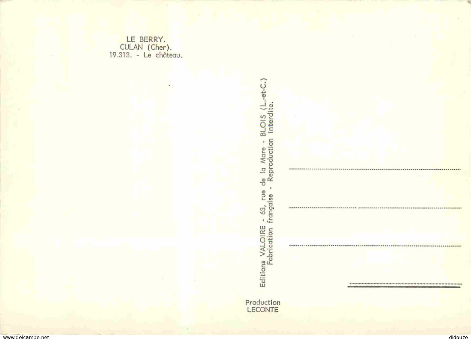 18 - Culan - Le Château - Carte Dentelée - CPM - Carte Neuve - Voir Scans Recto-Verso - Culan