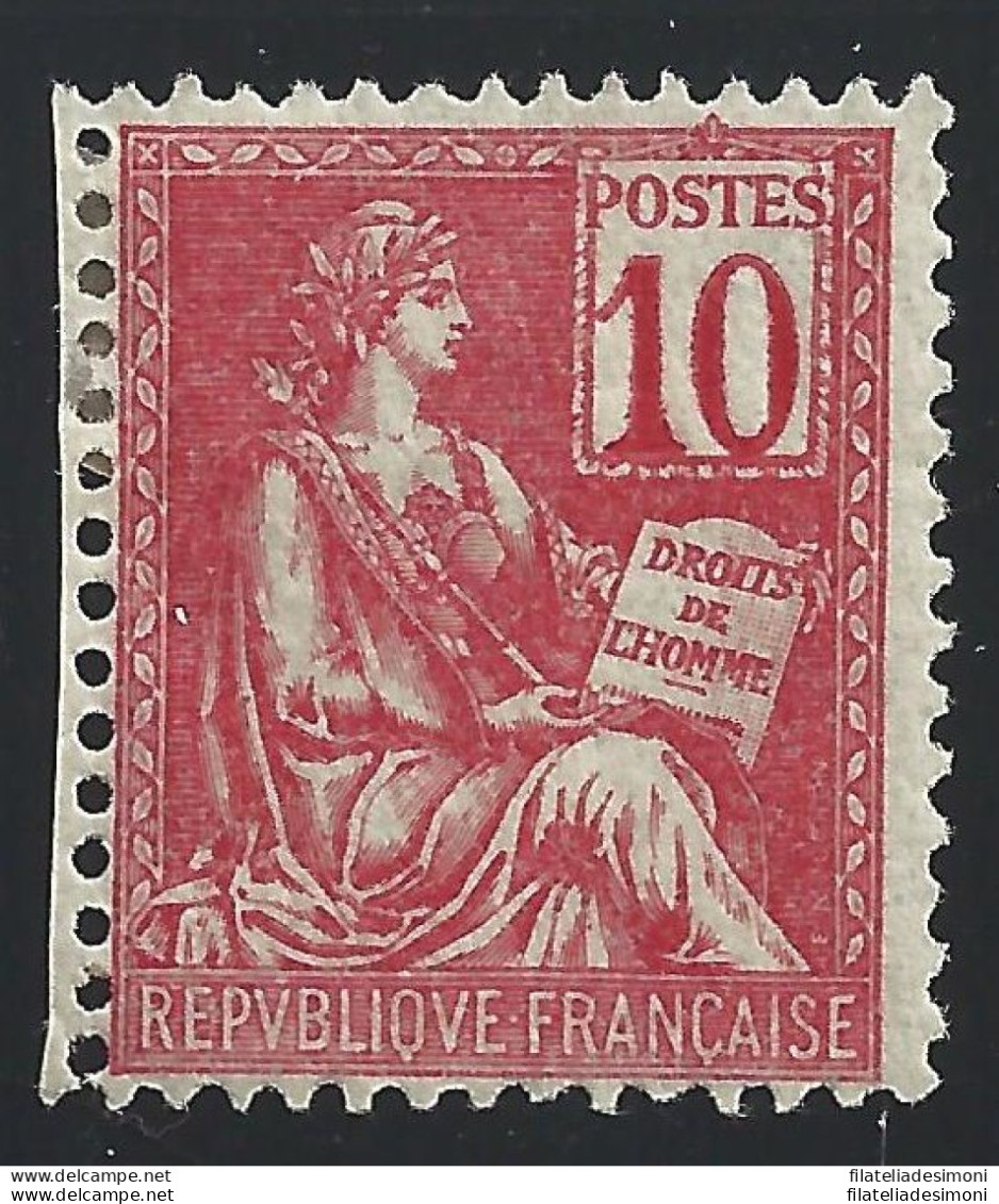 1902 FRANCIA   - N. 124  Allegoria 10 C. Rosa  MH* - Autres & Non Classés