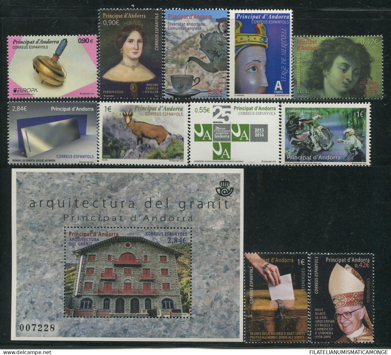 Andorra Española  2015  Año Completo - Sellos + HB        2015 Completo - Unused Stamps