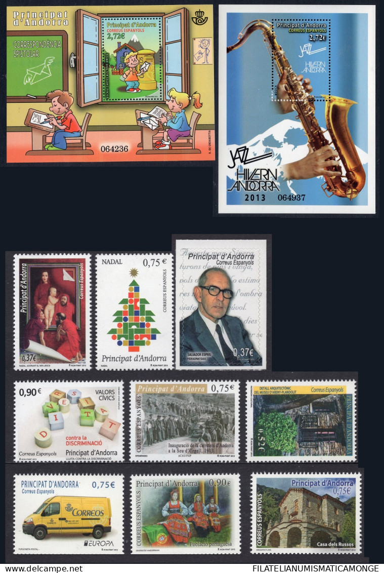 Andorra Española  2013  Año Completo - Sellos + HB        2013 Completo - Unused Stamps