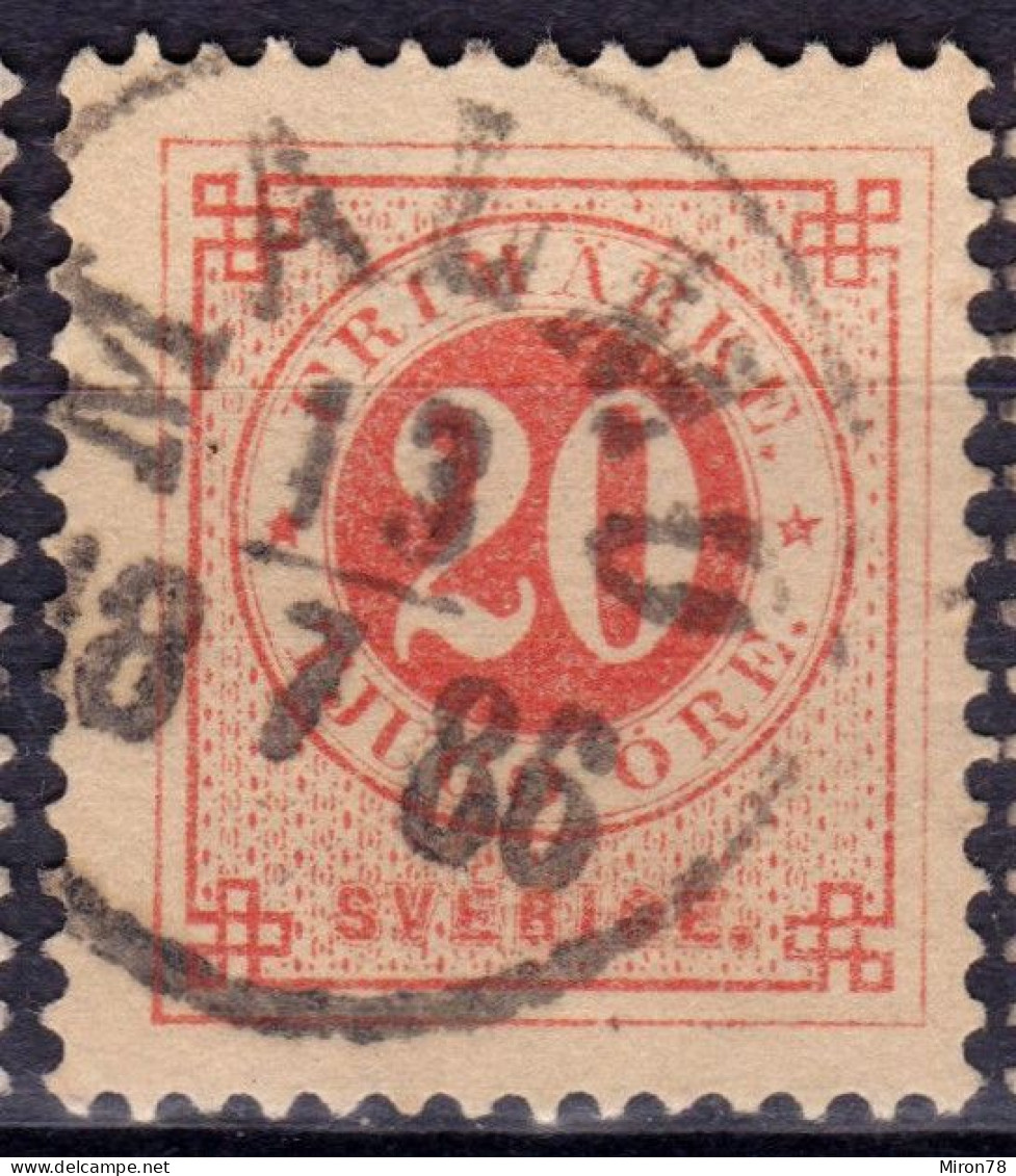 Stamp Sweden 1872-91 20o Used Lot30 - Gebraucht