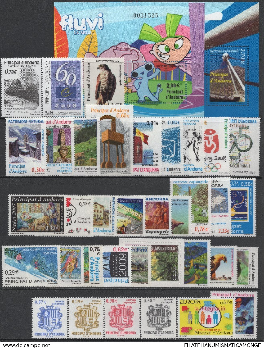 Andorra Española    OFERTA  Años 2006 Al 2009 Completos       Años 2006 Al 200 - Unused Stamps