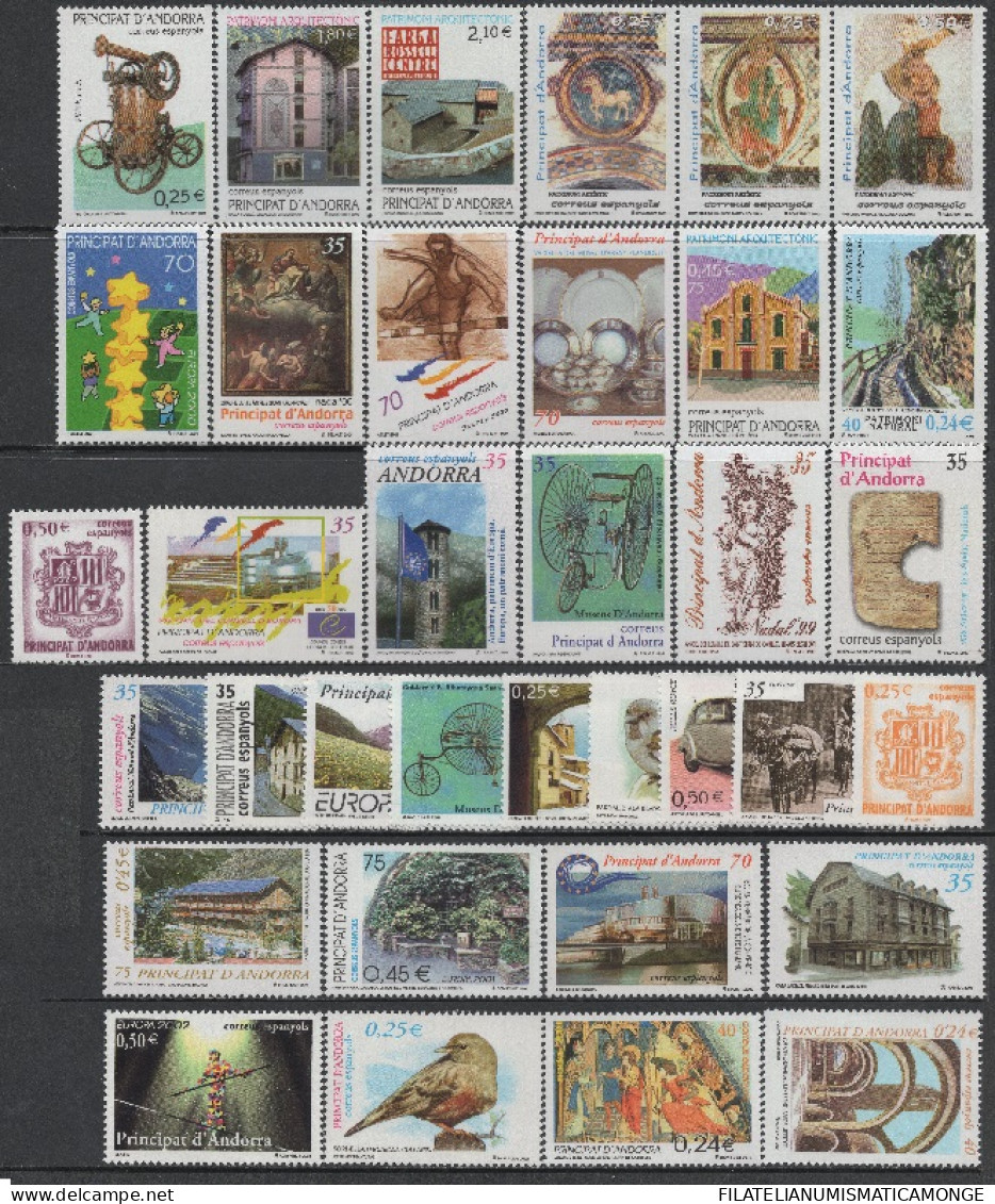 Andorra Española   OFERTA  Años 1999 Al 2002 Completo        Años 1999 Al 2002 - Unused Stamps