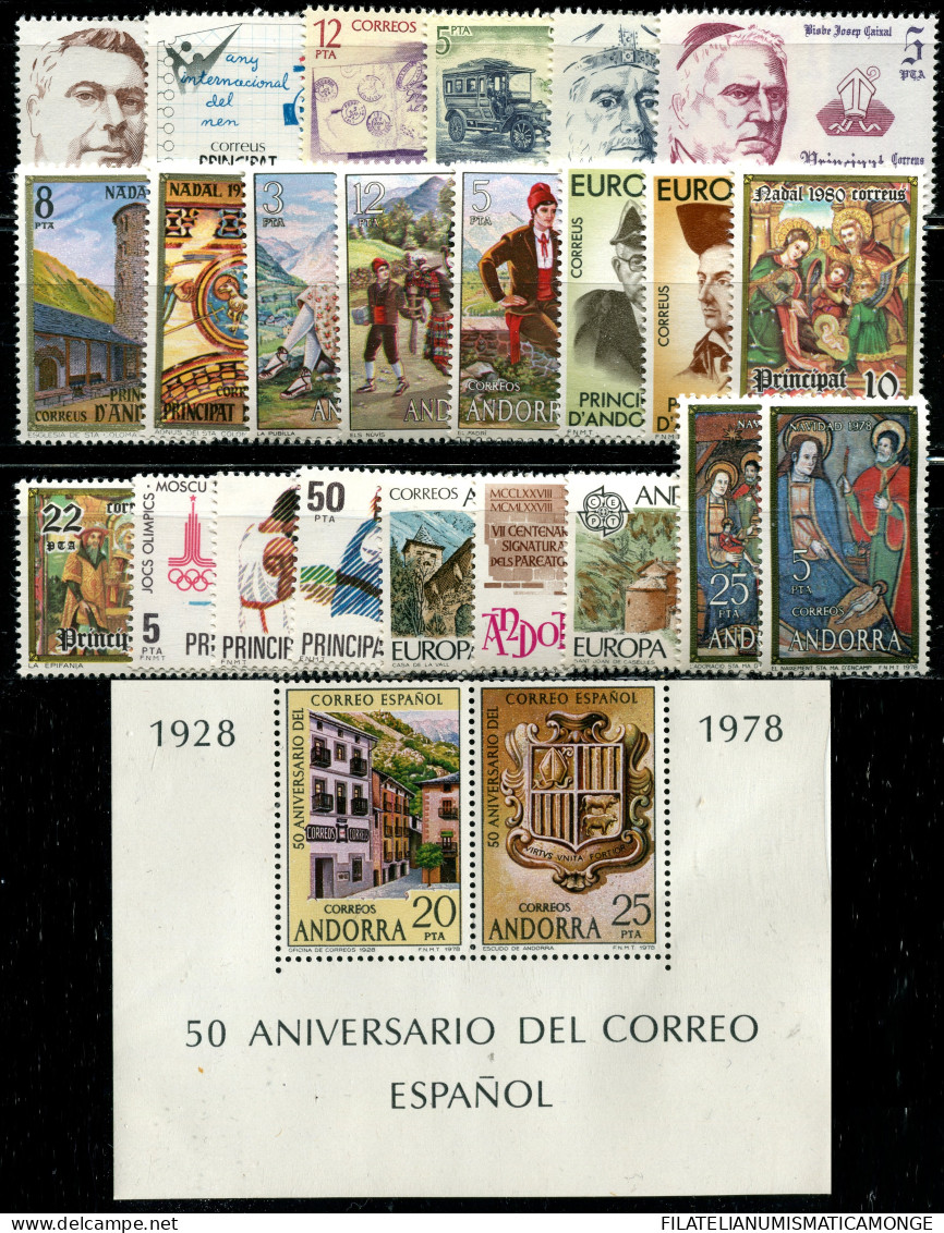 Andorra Española   OFERTA  Años 1978 AL 1980 Completo       Años 1978 AL 1980 - Unused Stamps