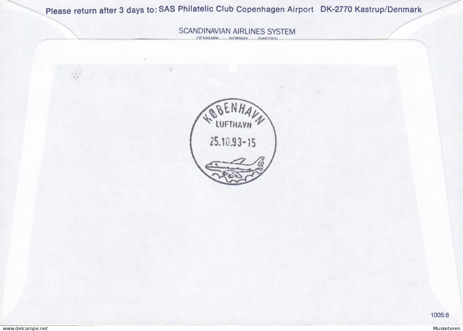 Russia SAS First Fokker 50 Flight KALININGRAD-COPENHAGEN 1993 Cover Brief Lettre Europa Joint Issue Parallelausgabe - Covers & Documents