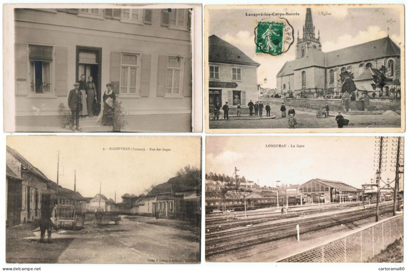 Somme ( Amiens, Longueau, Villers-Bretonneux ... ) / Bon Lot De 52 CPA-CPSM - 5 - 99 Postkaarten