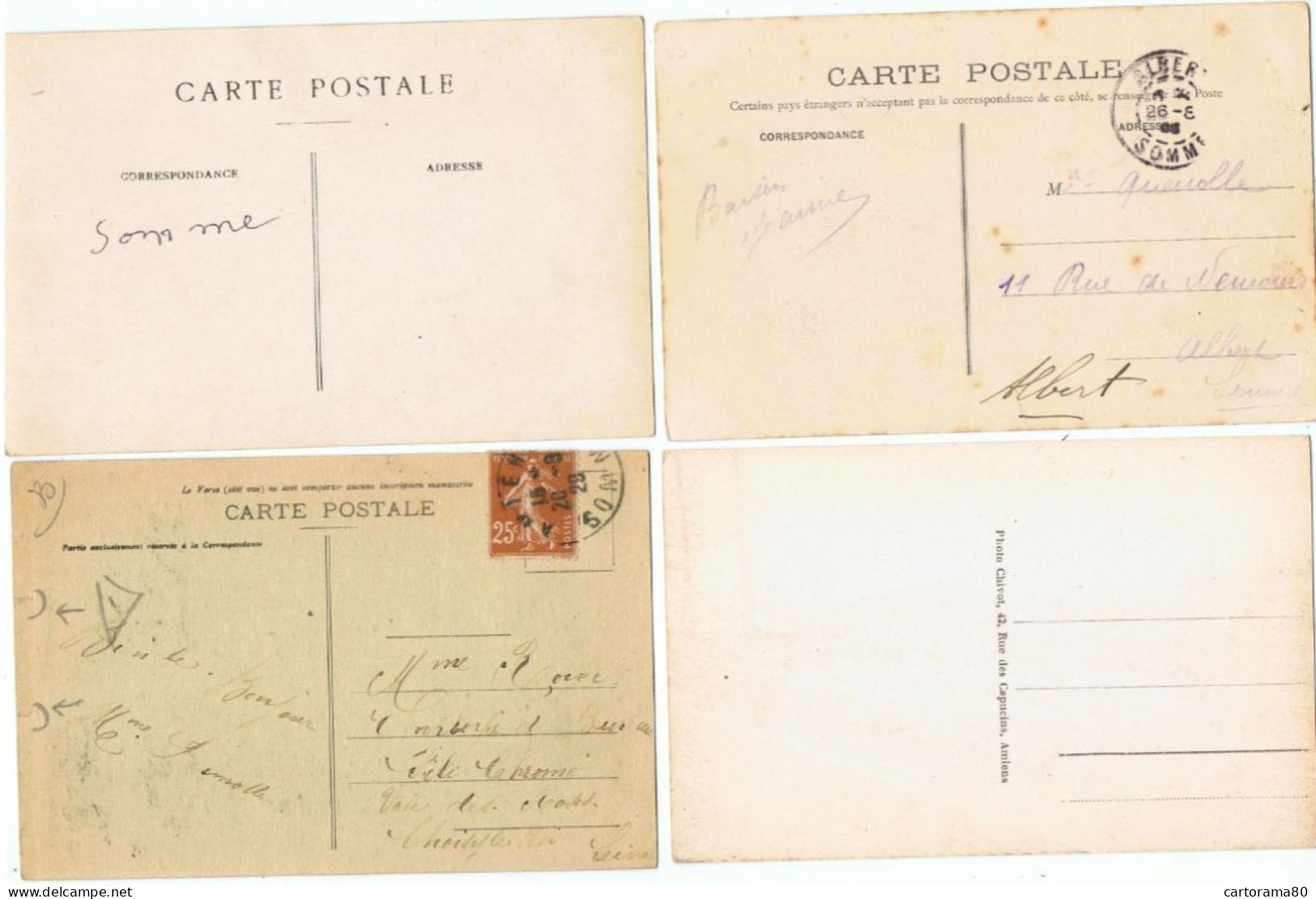 Somme ( Amiens, Longueau, Villers-Bretonneux ... ) / Bon Lot De 52 CPA-CPSM - 5 - 99 Postkaarten