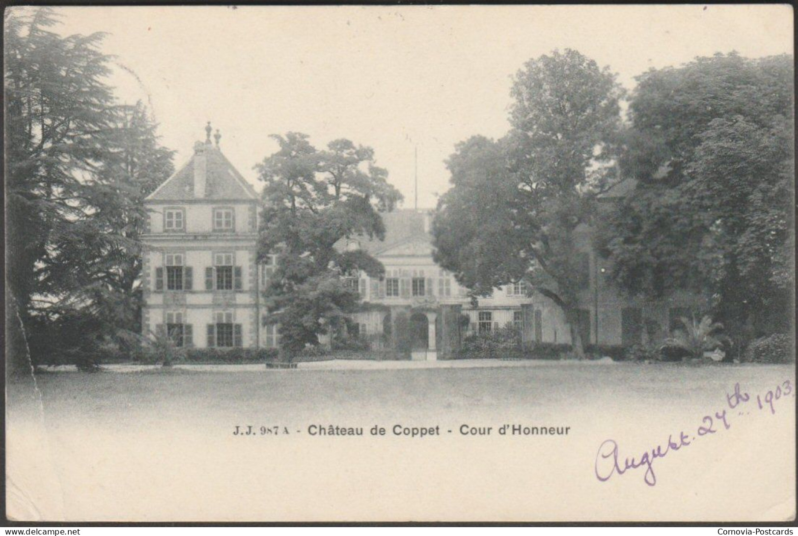 Cour D'Honneur, Château De Coppet, 1903 - Jullien Frères CPA JJ987A - Coppet