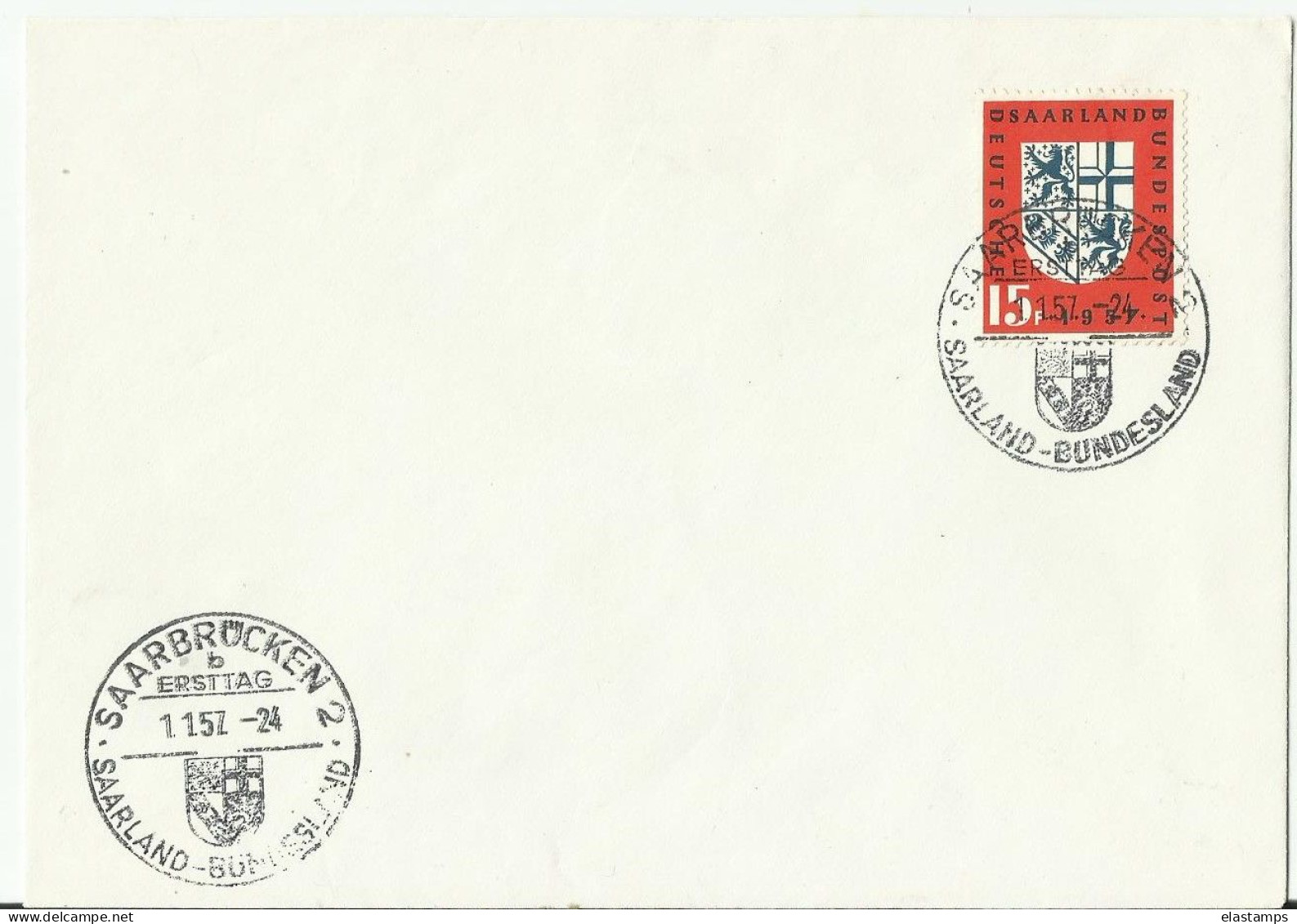 SAAR FDC 1957 - FDC