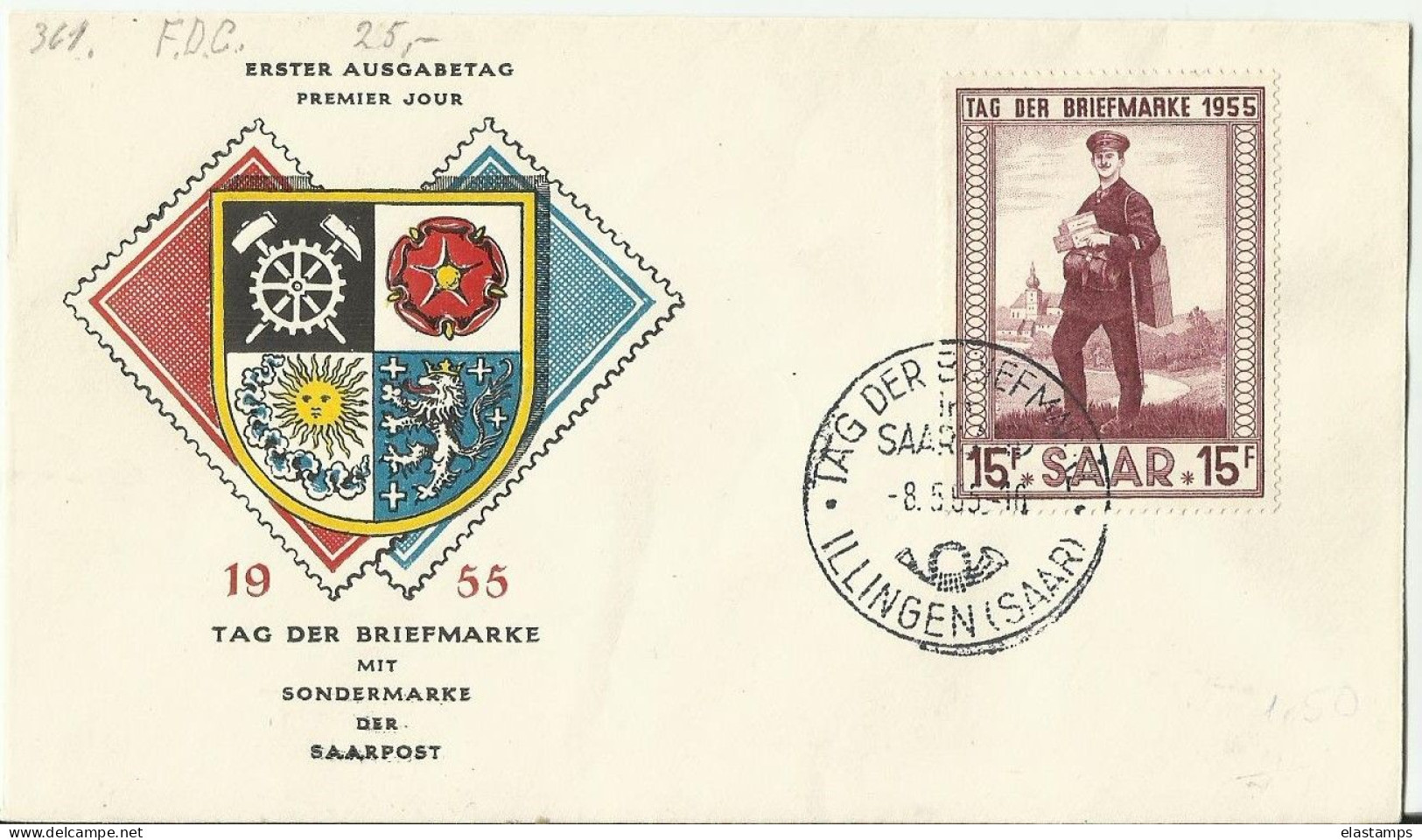 SAAR FDC 1955 - FDC