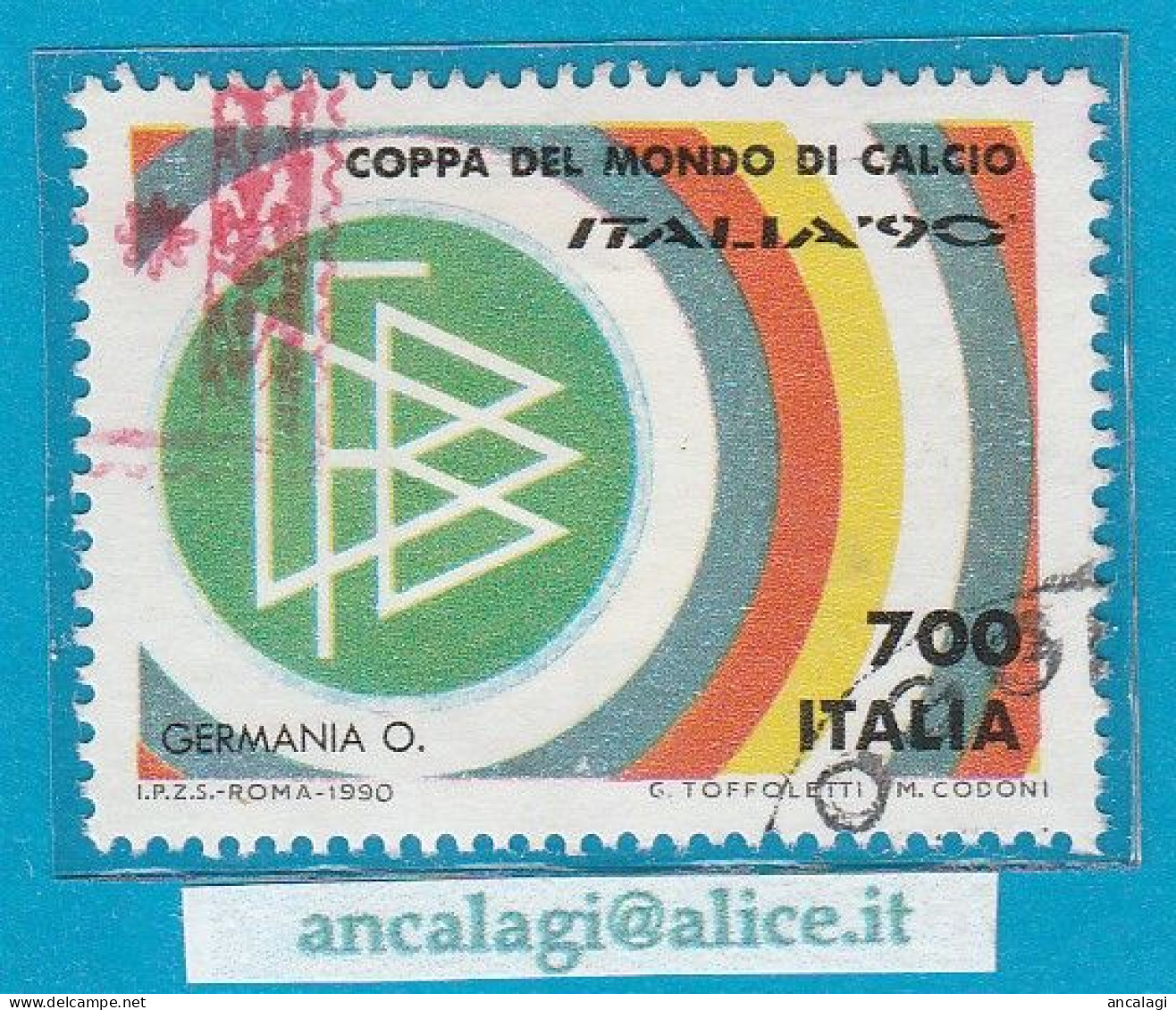 USATI ITALIA 1990 - Ref.0620B "Coppa Del Mondo: GERMANIA" 1 Val. - - 1981-90: Afgestempeld