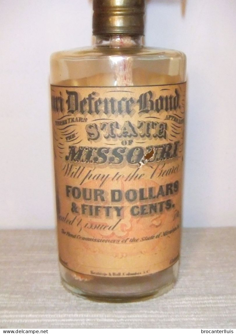 QUINQUÉ DE CRISTAL CON MISSOURI DEFENCE BOND OF $4,50 - Leuchten & Kronleuchter