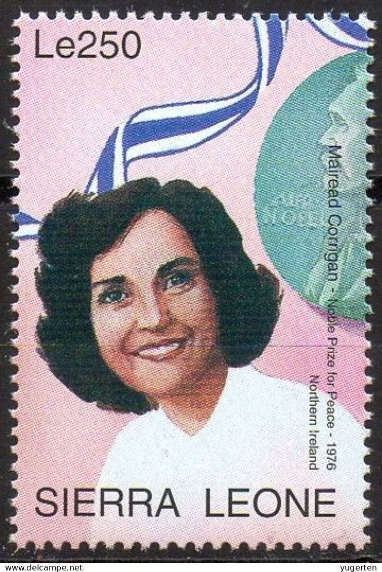 SIERRA LEONE - 1v - MNH - Mairead Corrigan - Peace Nobel Prize - Nobelpreis - Frieden Paix - Paz - Pace - Ireland - Prix Nobel