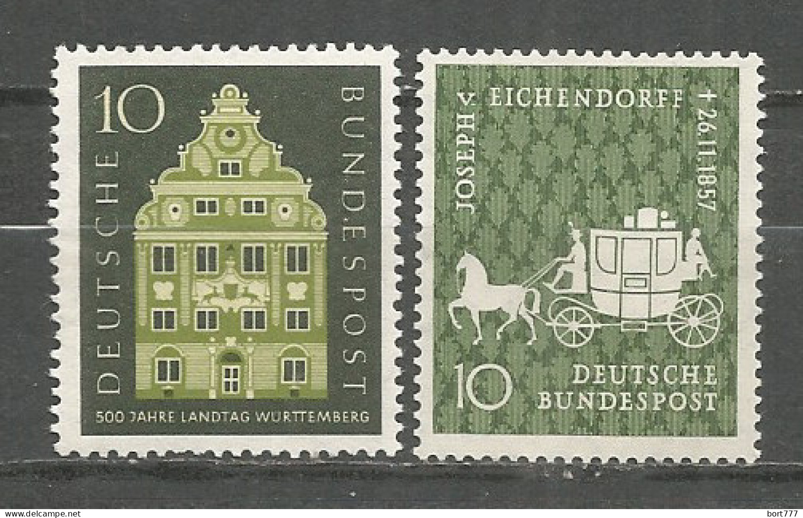 Germany Bundes Rep. 1957 Year MNH(**) Mi.# 279 , 280 - Ungebraucht