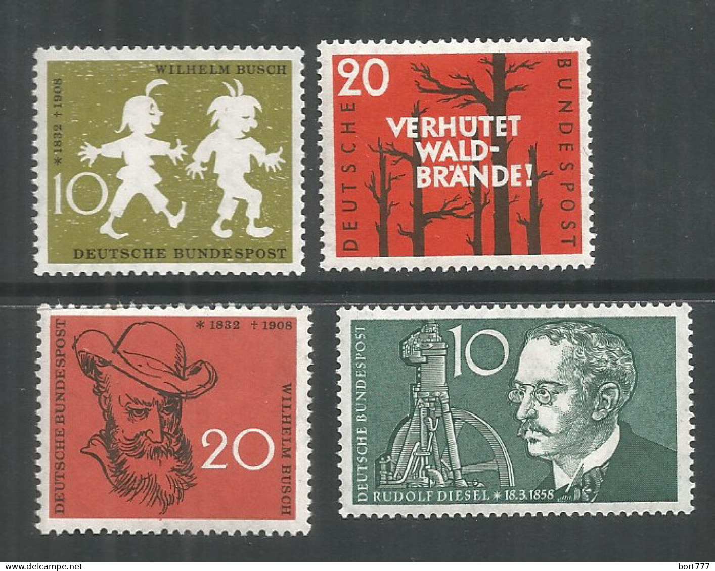 Germany Bundes Rep. 1958 Year MNH(**) Mi.# 281-84 - Ungebraucht