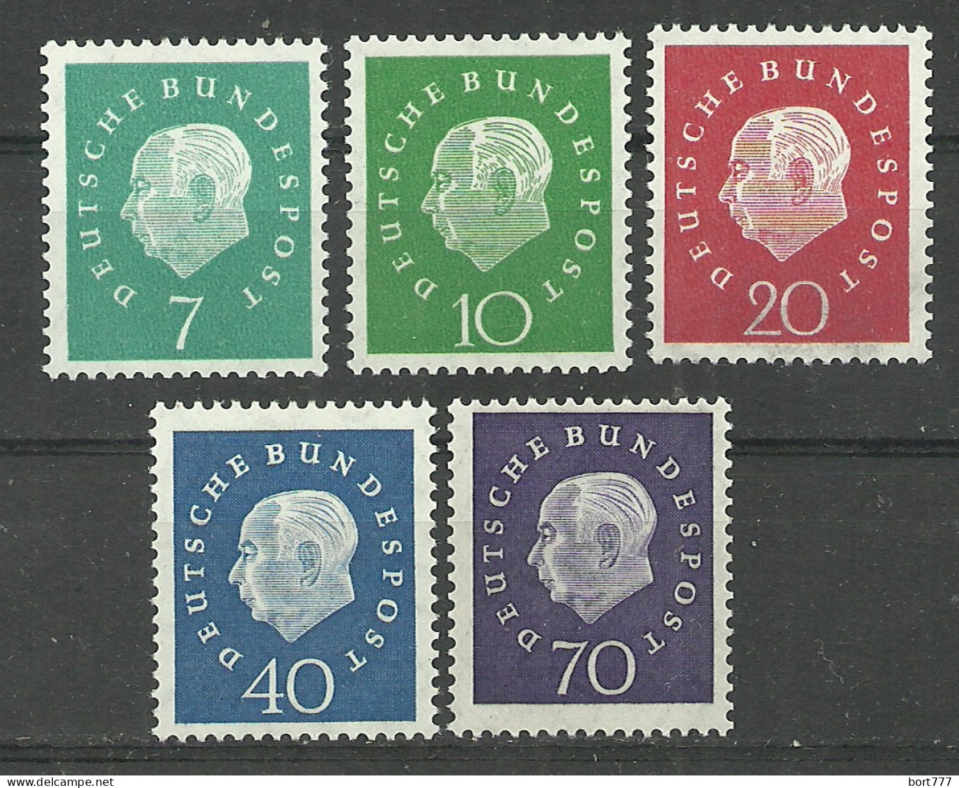 Germany Bundes Rep. 1959 Year MNH(**) Mi.# 302-306 - Ungebraucht