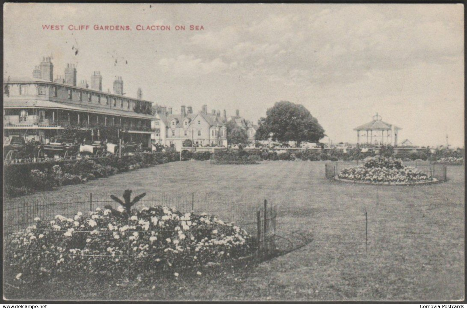 West Cliff Gardens, Clacton On Sea, Essex, 1911 - Postcard - Clacton On Sea