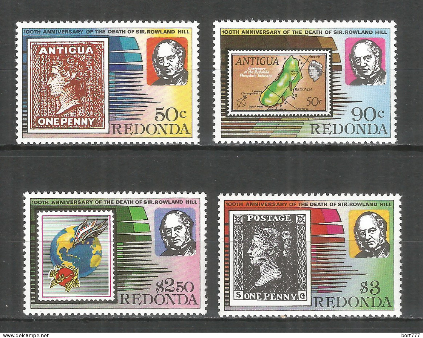 Redonda (Antigua) 1979 Year Mint Stamps MNH(**) Maps Stamp On Stamps - Antigua Y Barbuda (1981-...)