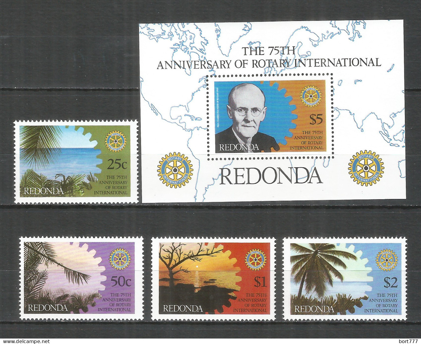 Redonda (Antigua) 1980 Year Mint MNH(**) Rotary - Antigua Y Barbuda (1981-...)