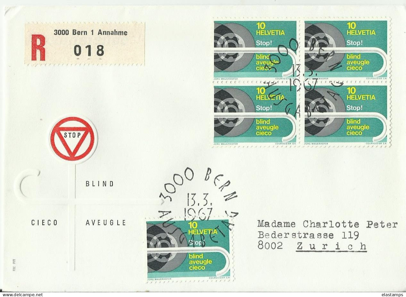 CH R  CV 1967 - Storia Postale