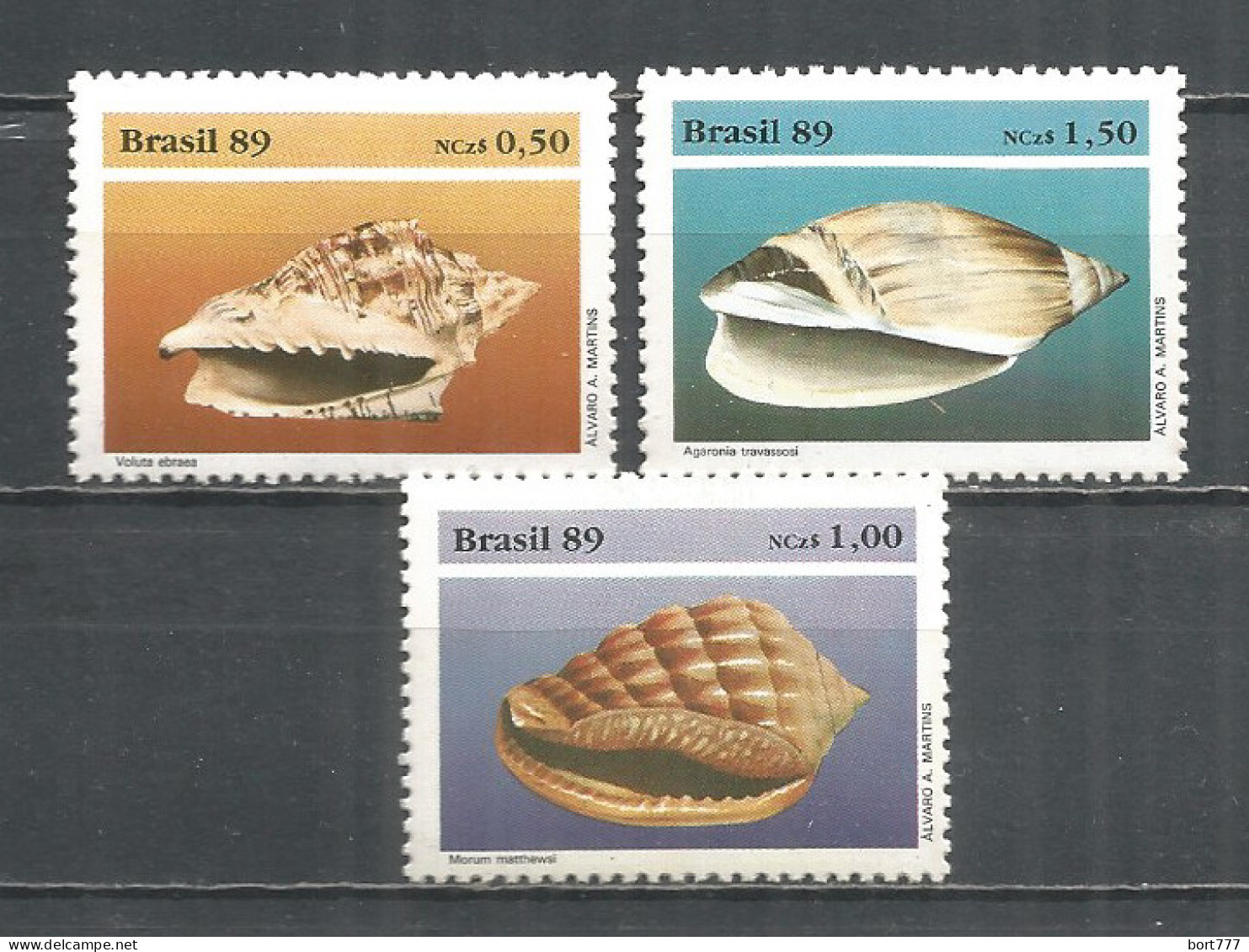 Brazil 1989 Year Mint Stamps MNH(**) Set Sea Shells - Neufs