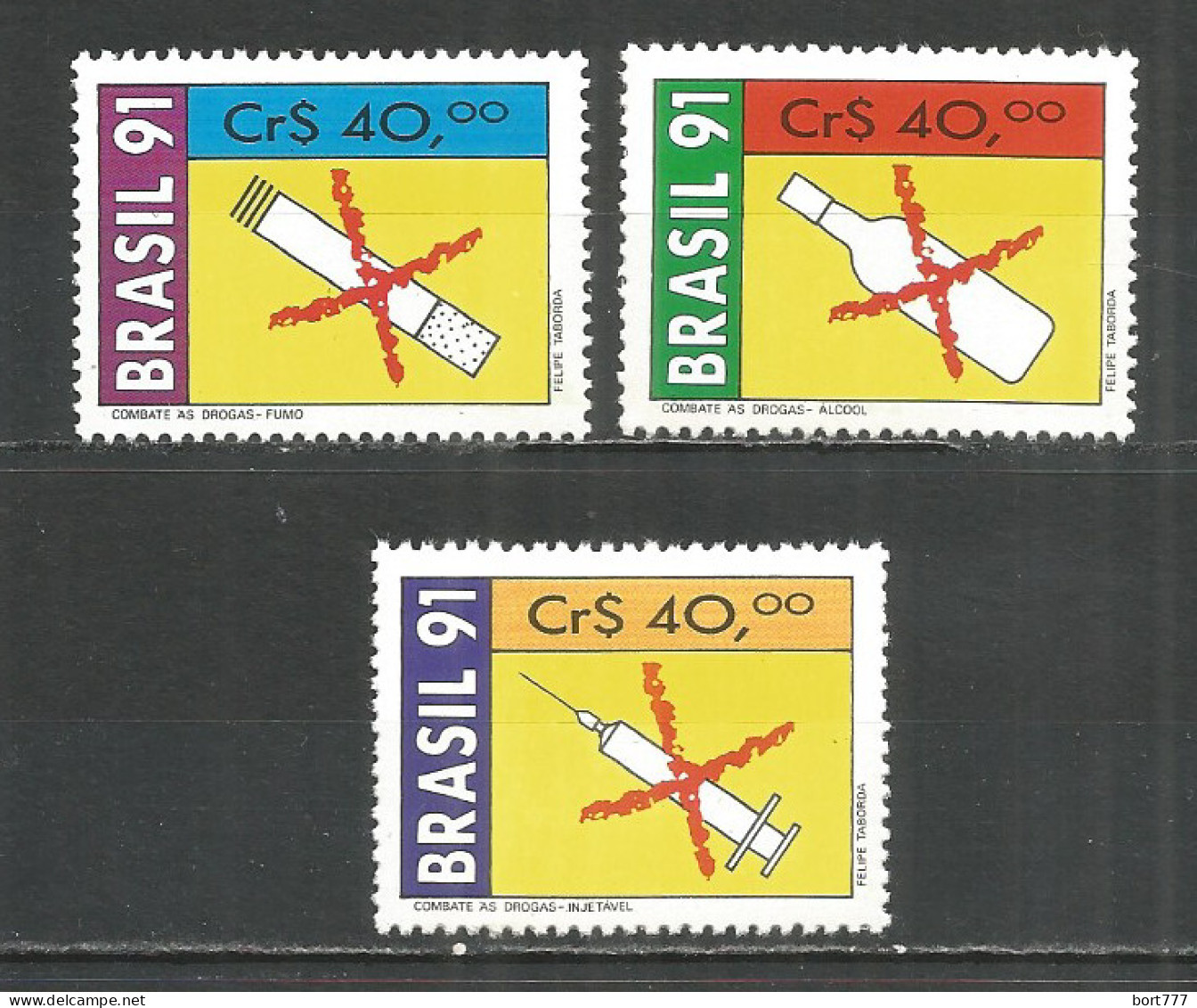 Brazil 1991 Year Mint Stamps MNH(**) Set  - Unused Stamps