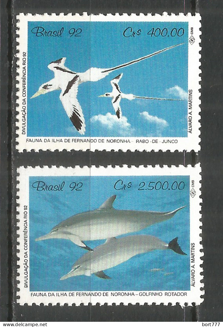 Brazil 1992 Year Mint Stamps MNH(**) Fish Birds - Unused Stamps