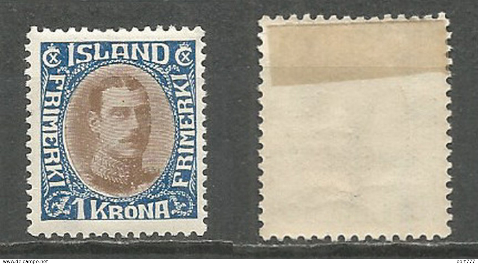 ICELAND 1920 Mint Stamp MH (*) Original Gum Michel # 96 - Neufs