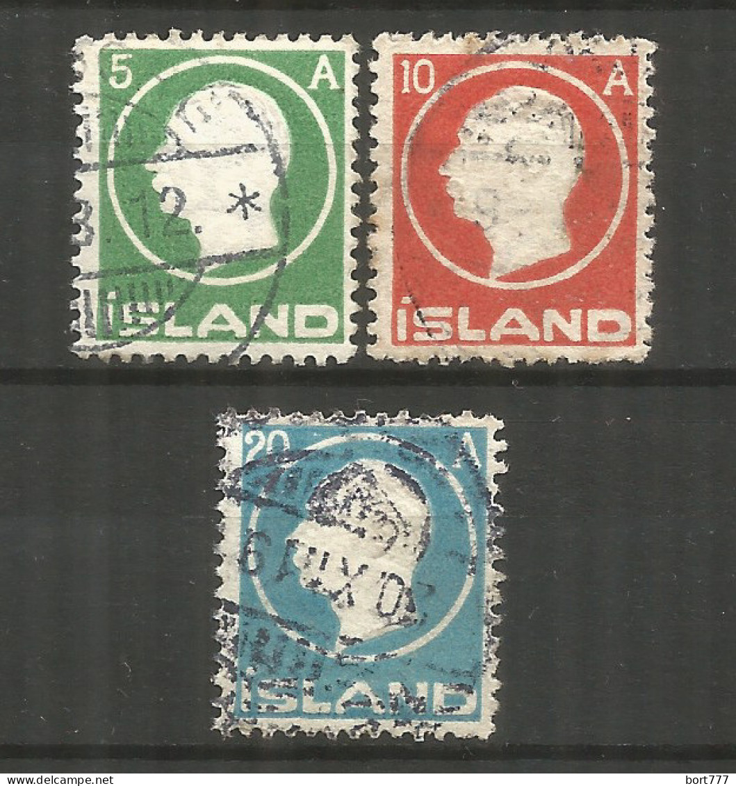 Iceland 1912 , Used Stamps Michel # 69-71 - Oblitérés