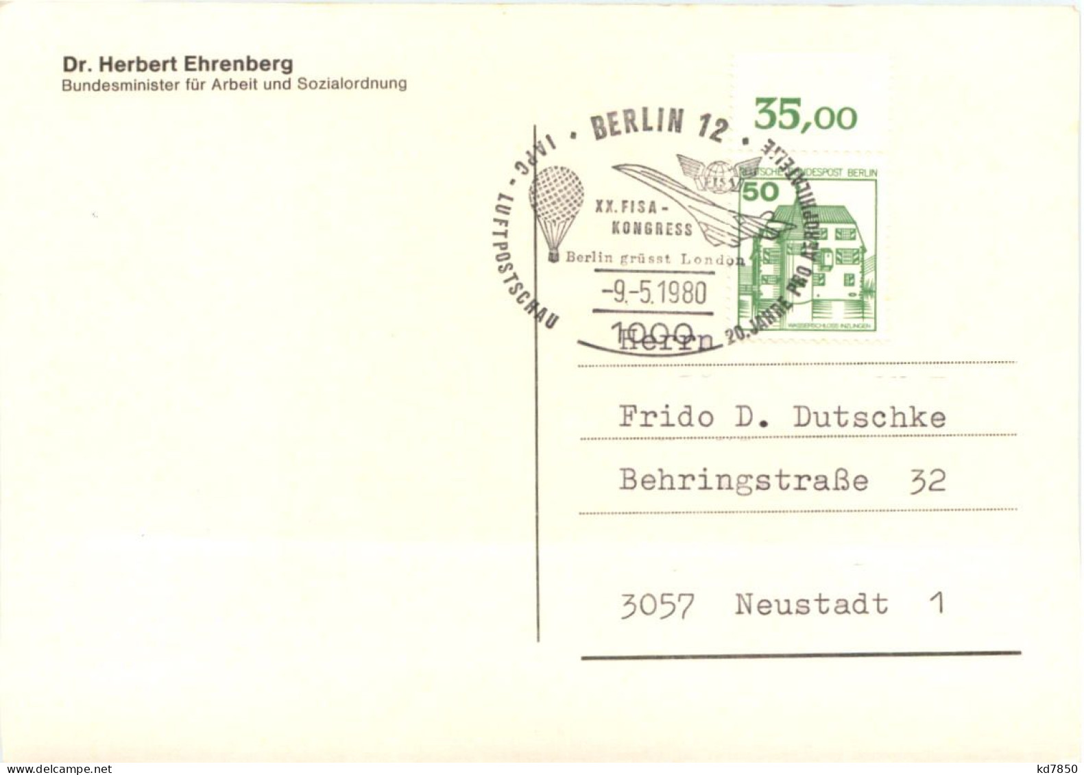 Dr. Herbert Ehrenberg - Bundesminister - Personnages