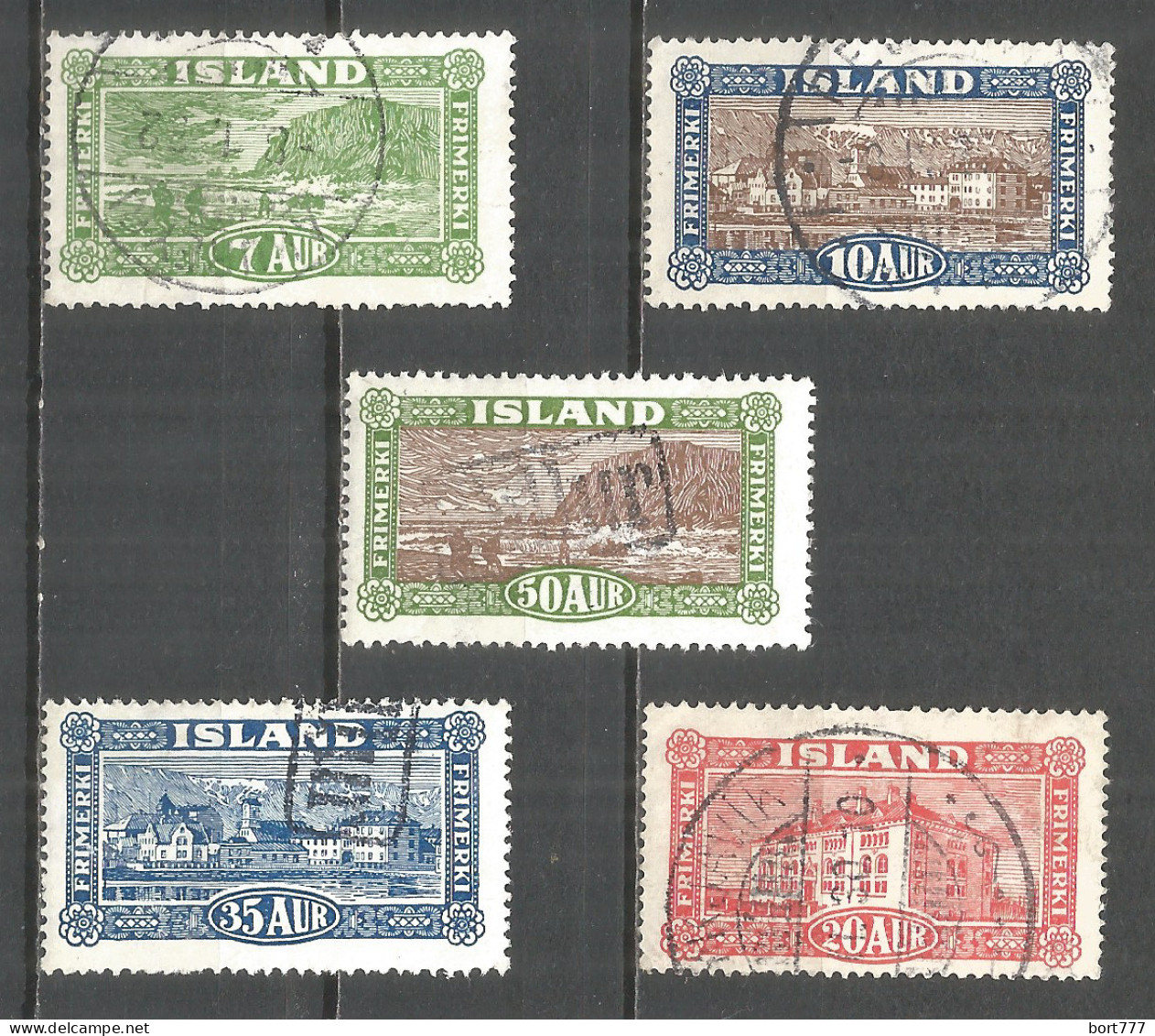 Iceland 1925 , Used Stamps Michel # 114-118 - Gebraucht